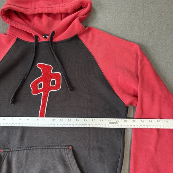 Y2K RDS Red Dragon Hoodie Mens S 3D Embroidered Logo skateboard Grunge Faded - Picture 6 of 16